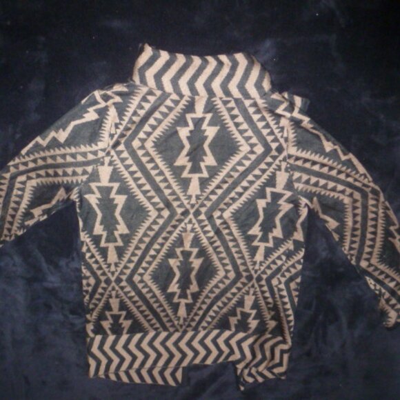 🧥 Women's Aztec Boho Open Front Long Cardigan Sweater (XL) by VIP - Picture 4 of 11